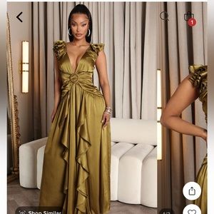 Rich olive green  gown. Sold out!!
